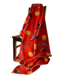 OHIO STATE BUCKEYES THROW BLANKET FLEECE MATERIAL SIZE L-76" W-63"